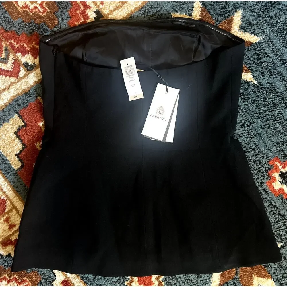 NWT Babaton Aritzia Insider Strapless Top Black Size 6 Womens - Picture 7 of 9